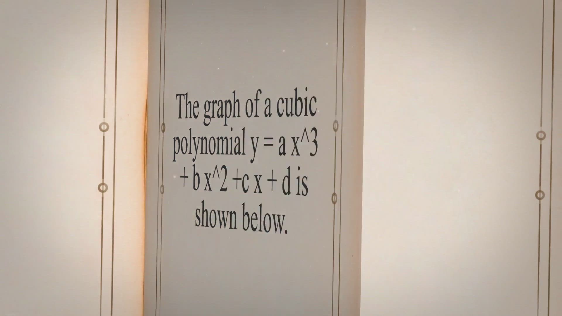 'Video thumbnail for Find Equation of Polynomial Given by its Graphs'
