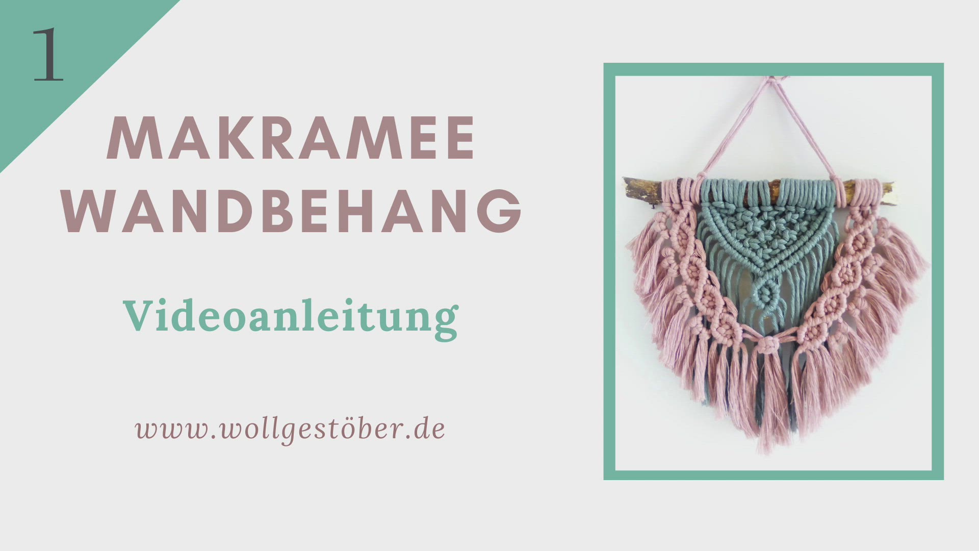Video thumbnail for Makramee Wandbehang Anleitung