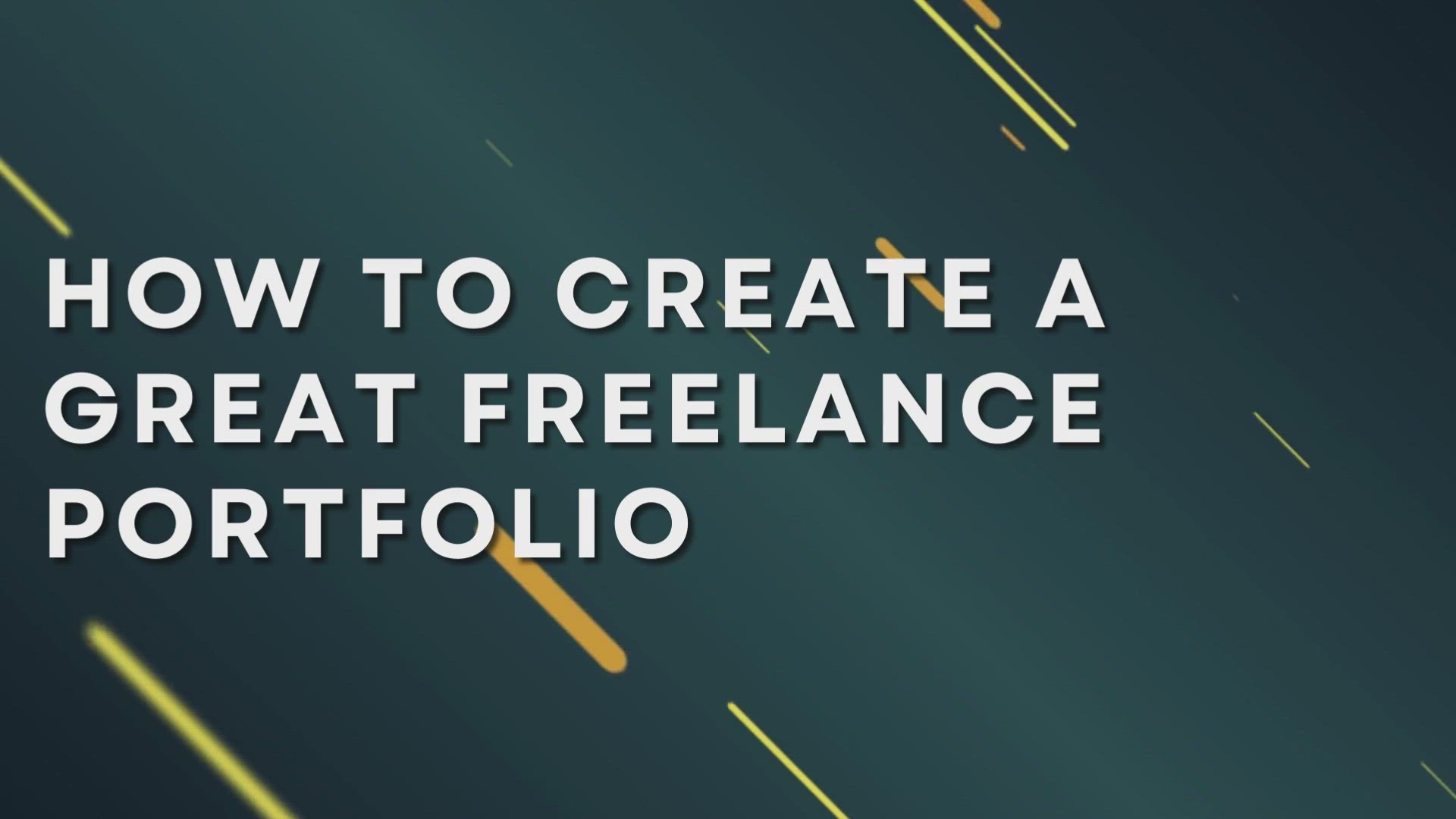 'Video thumbnail for How To Create A Great Freelance Portfolio'