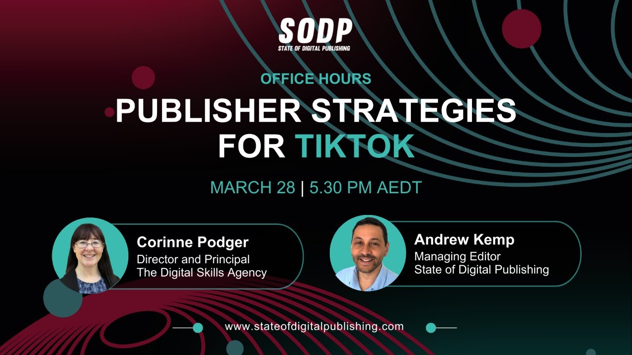 Video thumbnail for SODP Office Hours: Publisher Strategies for TikTok