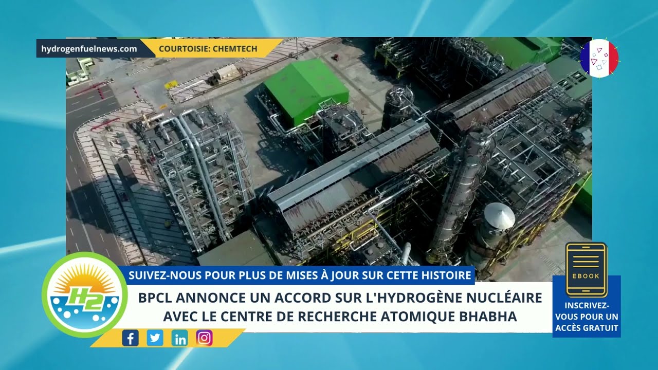 Video thumbnail for [French] BPCL announces nuclear hydrogen deal with Bhabha Atomic Research Centre