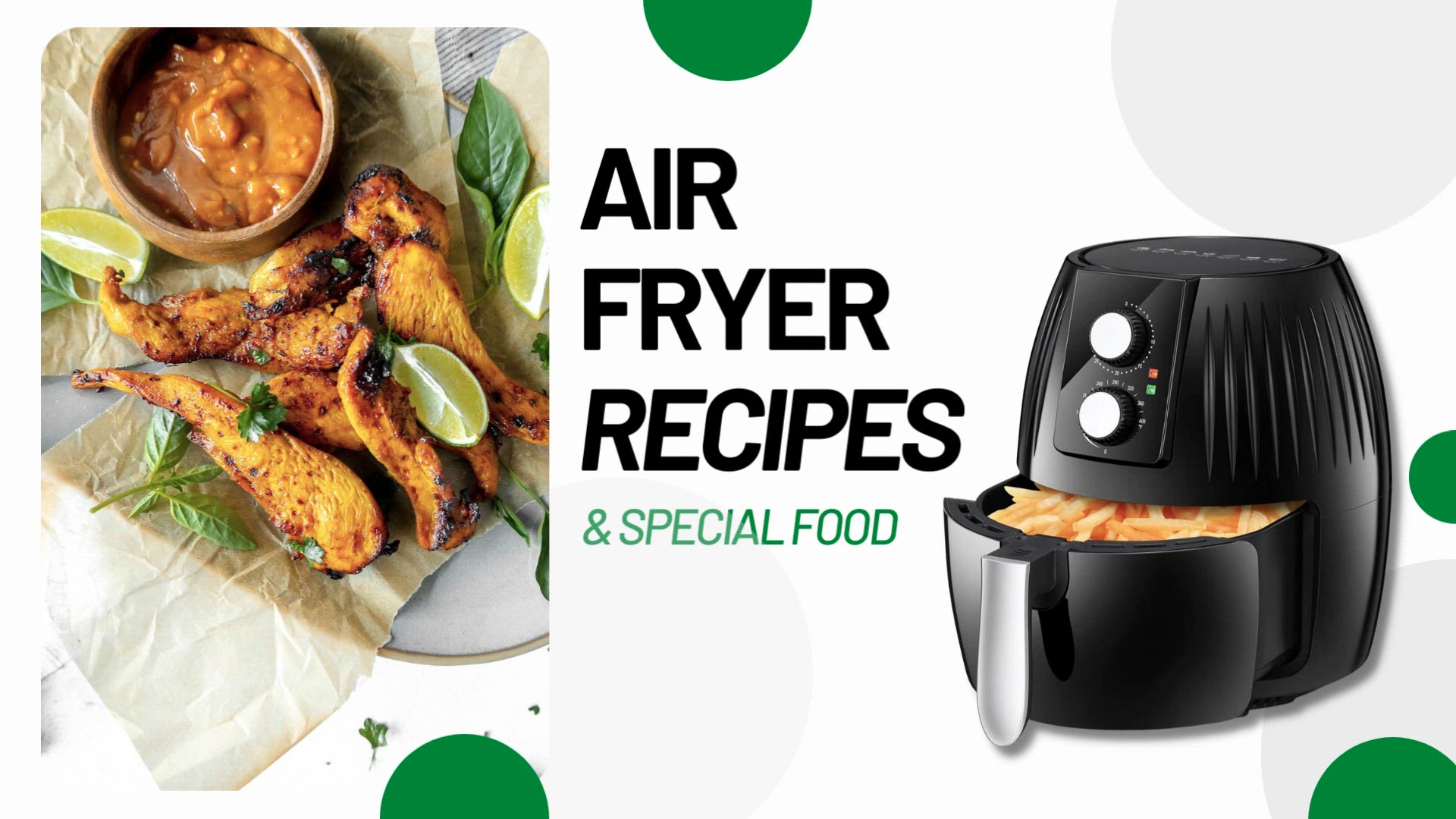 'Video thumbnail for Air Fryer Recipe - Chicken Satay with Peanut Sauce'