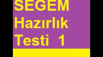 'Video thumbnail for SEGEM Hazırlık Testi  1 SEGEM , Sigorta Teknik Personel Yeterlilik Sınavı '