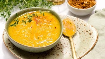 Video thumbnail for Low calorie butternut squash soup with beans