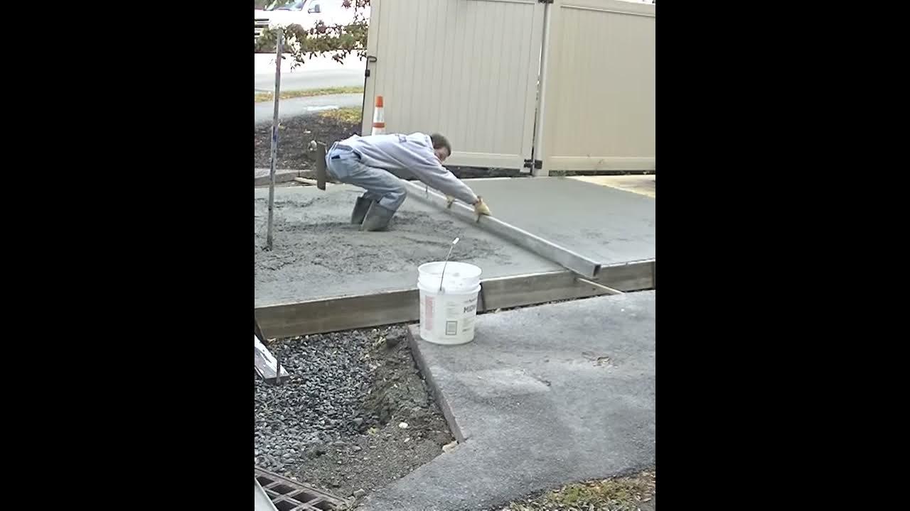 'Video thumbnail for 1 Man Concrete Slab Pour #Shorts'