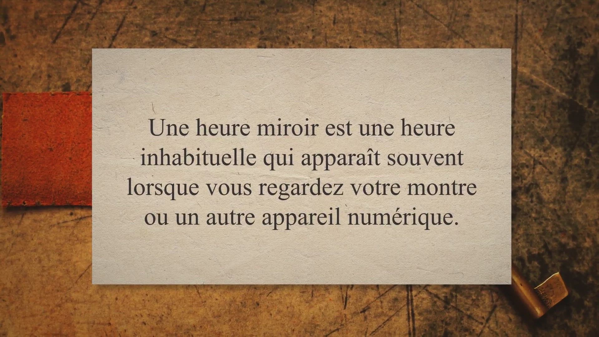 'Video thumbnail for Voir des heures miroir'