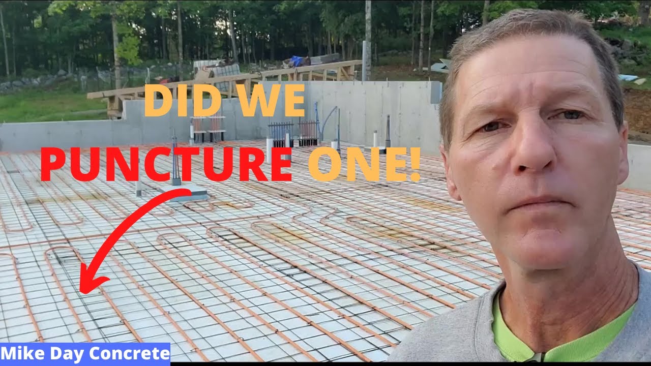 'Video thumbnail for Pouring A Concrete Floor on Radiant Tubing (Heated Concrete Floors)'