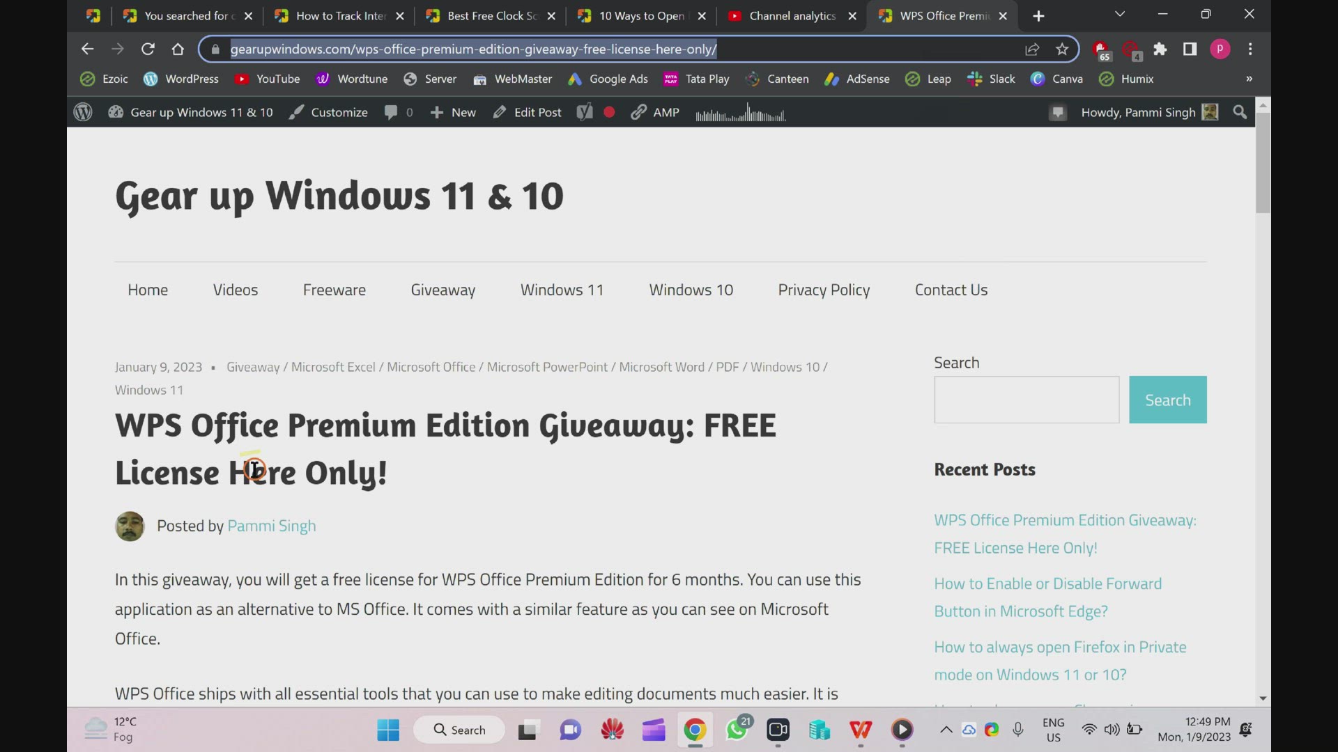 'Video thumbnail for WPS Office Premium Edition Giveaway: FREE License'