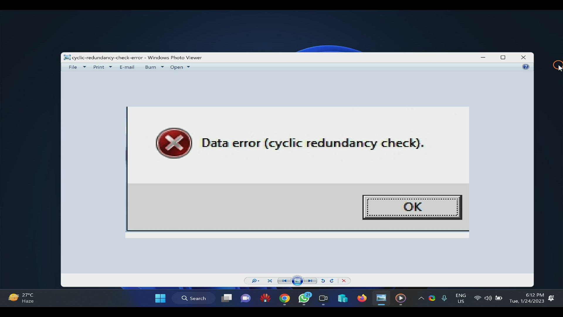 'Video thumbnail for Fix Data Error (Cyclic Redundancy Check) Error on Windows 11'