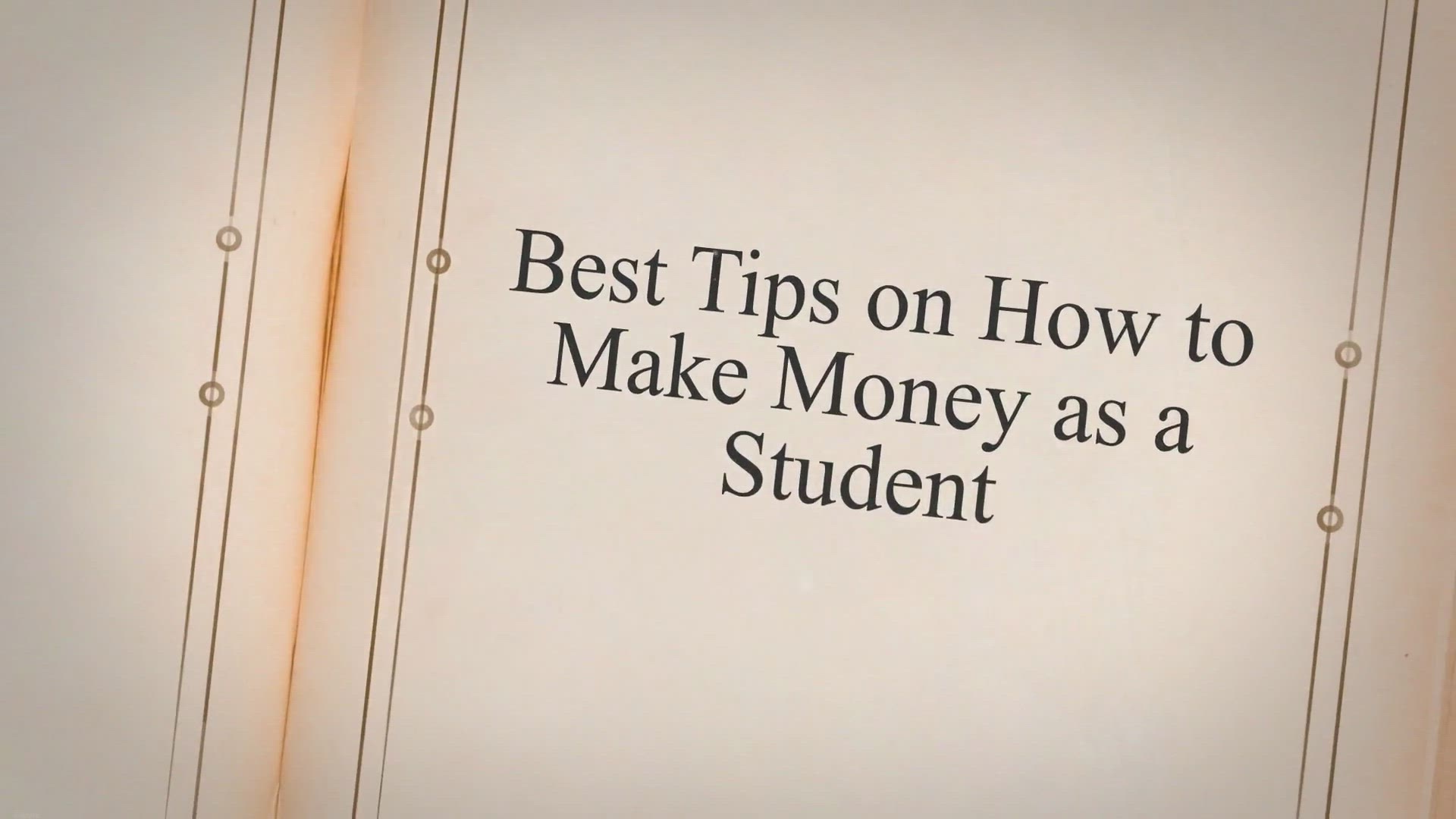 'Video thumbnail for Best Tips on How to Make Money as a Student'