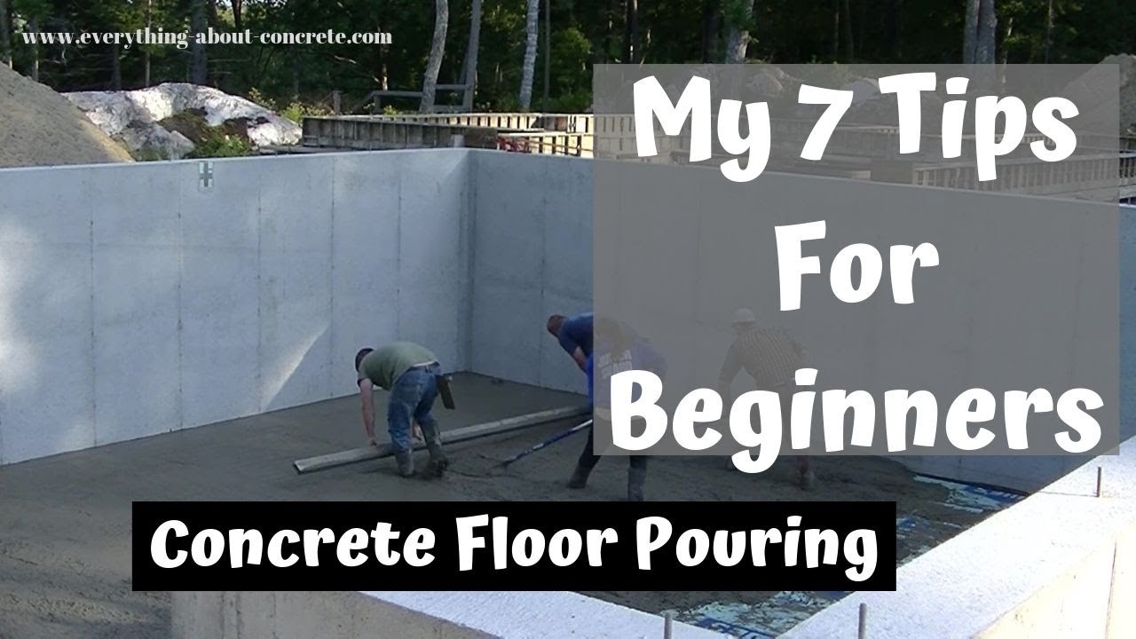'Video thumbnail for Concrete Floor Pouring | Installing A Concrete Floor For Beginners'