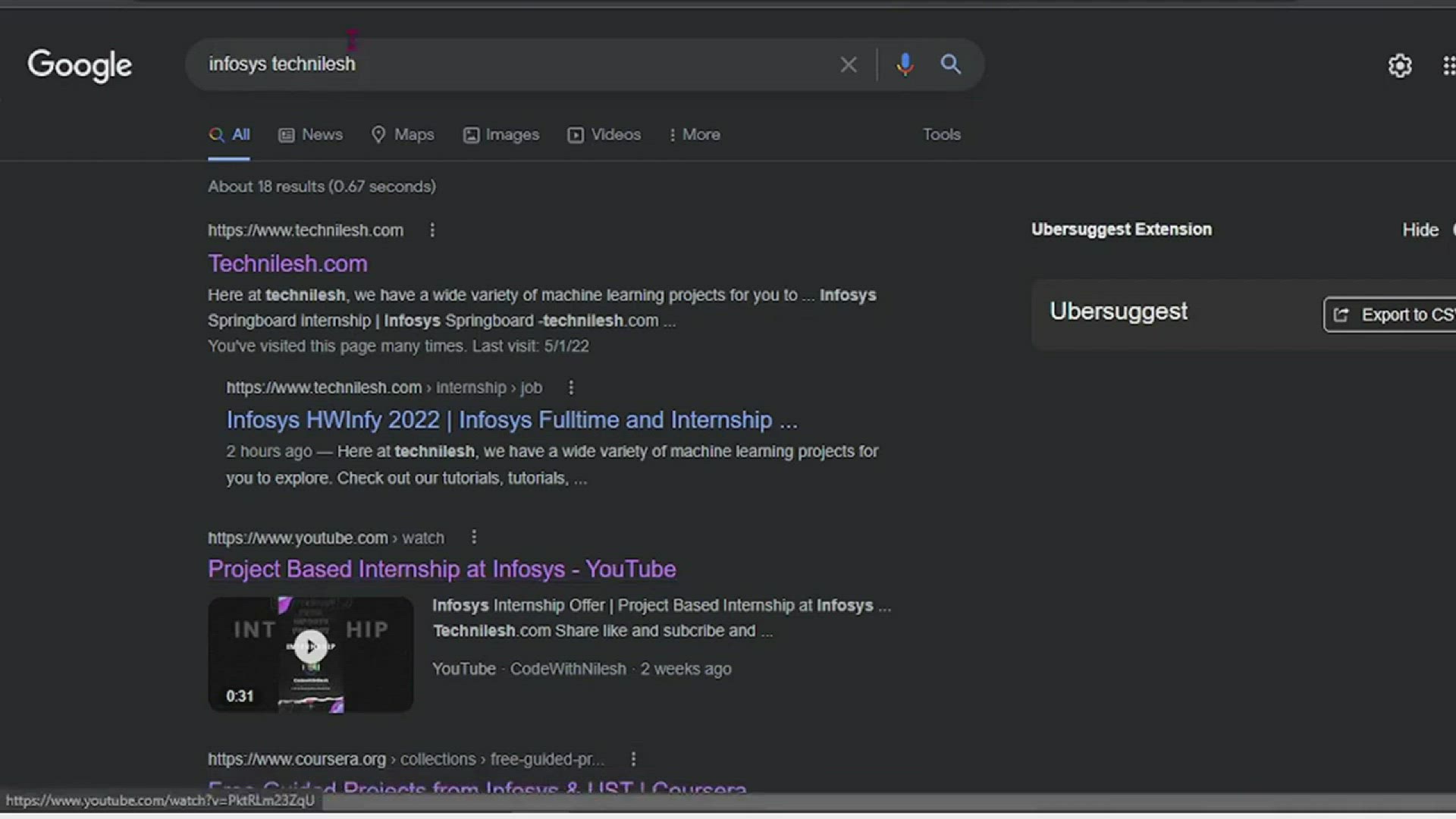 Video thumbnail for Infosys Internship and Fulltime Offer | HackWithInfy 2022 | Coding Compitation | Link In Desc