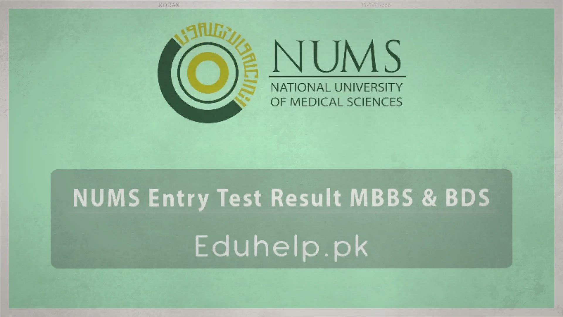 Video thumbnail for NUMS Entry Test Result 2022 By Name and Roll No