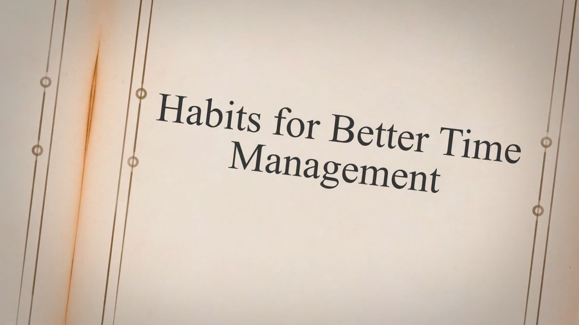 'Video thumbnail for Habits for Better Time Management'