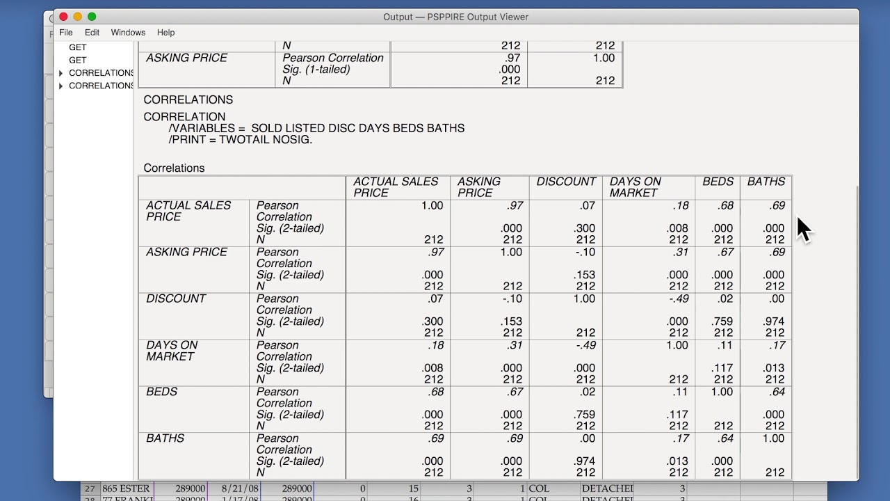 Video thumbnail for Correlations and multiple regression in PSPP and SPSS