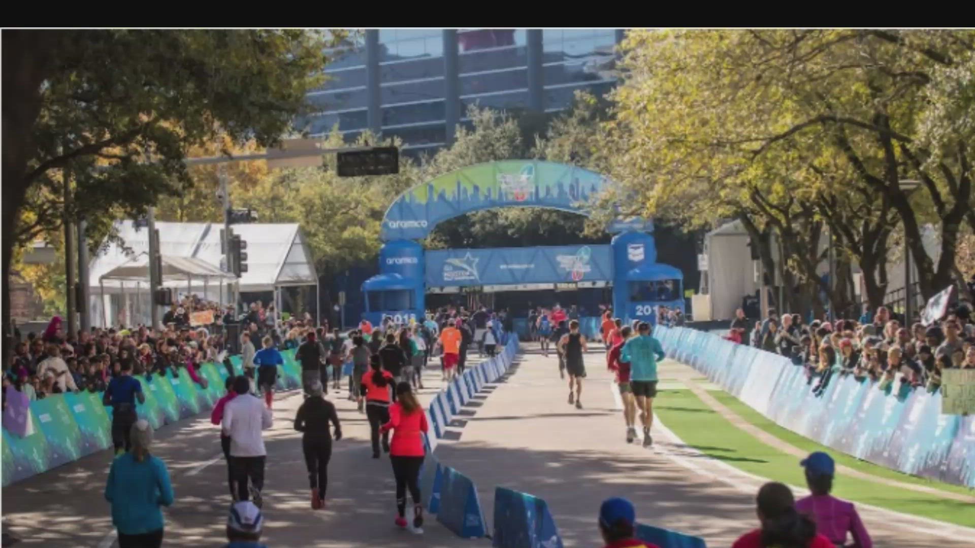 'Video thumbnail for Houston Marathon Route'