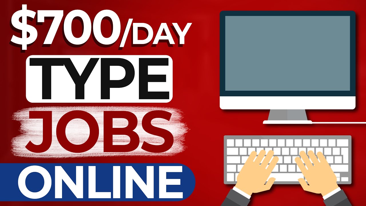 'Video thumbnail for Earn $700+ Per Day With These Easy BEGINNER Typing Jobs | Make Money Online 2022'