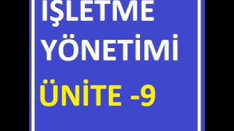 'Video thumbnail for İşletme Yönetimi ünite 9 Soruları'