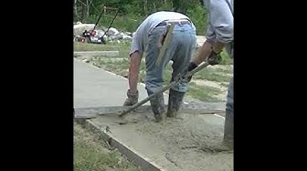 'Video thumbnail for Satisfying Screeding A Concrete Sidewalk #shorts'