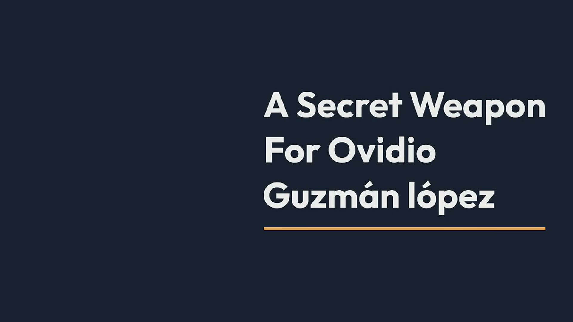 'Video thumbnail for Ovidio Guzmán López - Razmonweb'
