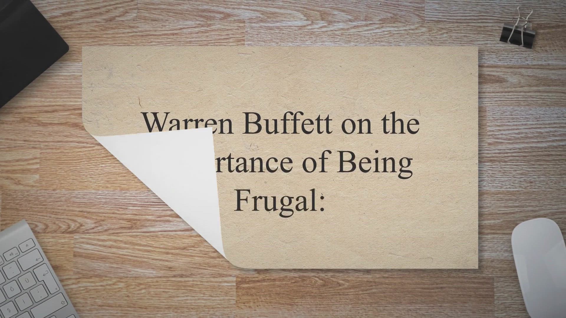 'Video thumbnail for Warren Buffett on the Importance of Being Frugal:'