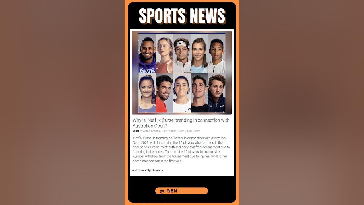 Video thumbnail for Unlucky in Love? See How the 'Netflix Curse' is Denting Hopes at the Australian Open! | #shorts