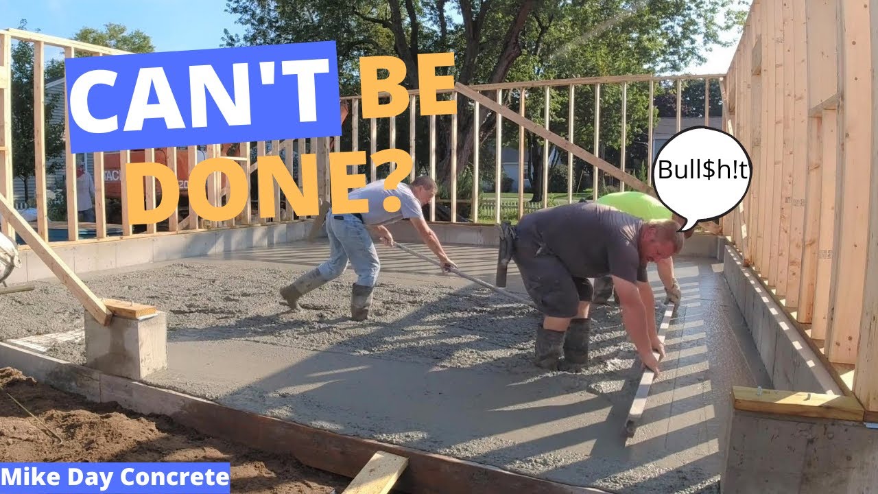 'Video thumbnail for How to screed a garage floor in under 3 minutes! (Is this even possible!) 26' X 24''