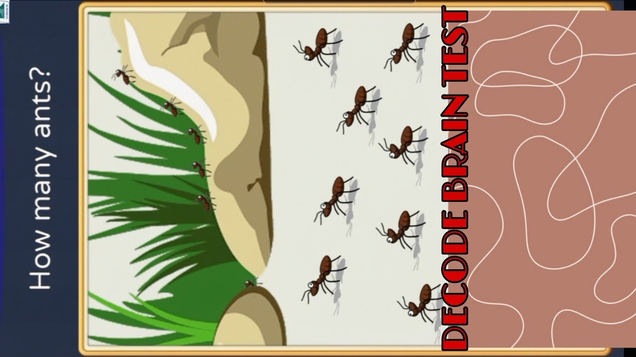 'Video thumbnail for This ant counting quiz makes you feel surprised | Decoding riddles Test Your Brain Power #12'