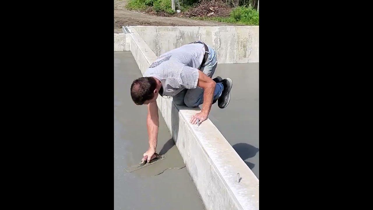 'Video thumbnail for Finishing Concrete | This Hurt My Knees #Shorts'