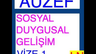 'Video thumbnail for Auzef Sosyal - Duygusal Gelişim Vize Deneme Sınavı -1'