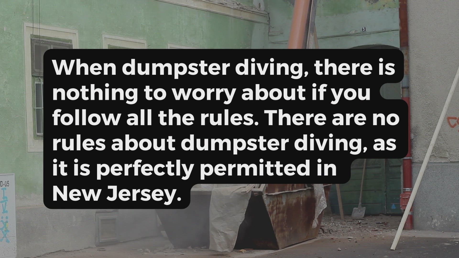 Video thumbnail for Dumpster Diving in New Jersey