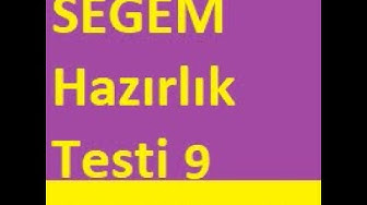 'Video thumbnail for SEGEM Hazırlık Testi 9 SEGEM , Sigorta Teknik Personel Yeterlilik Sınavı'