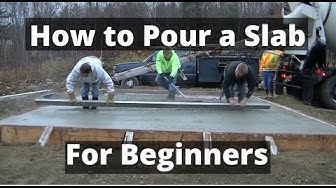'Video thumbnail for How To Pour A Concrete Slab for A Tiny House (16' x 24') Beginners DIY'