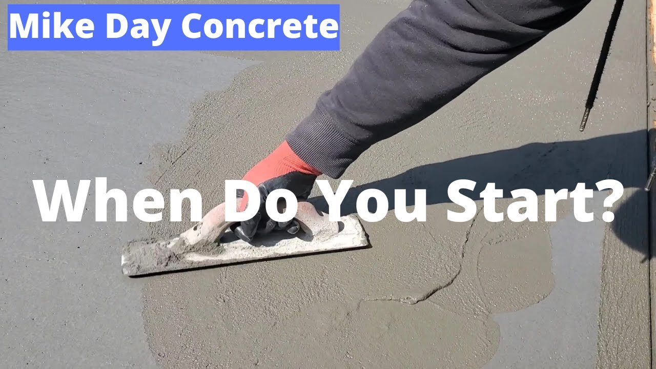 'Video thumbnail for When To Start Finishing Concrete - Timing When To Start'