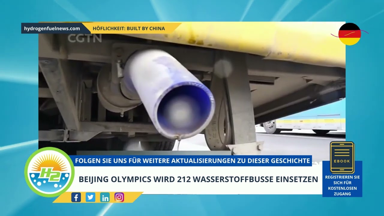 Video thumbnail for [German] Beijing Olympics will deploy 212 hydrogen buses