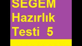 'Video thumbnail for SEGEM Hazırlık Testi 5 SEGEM , Sigorta Teknik Personel Yeterlilik Sınavı  '