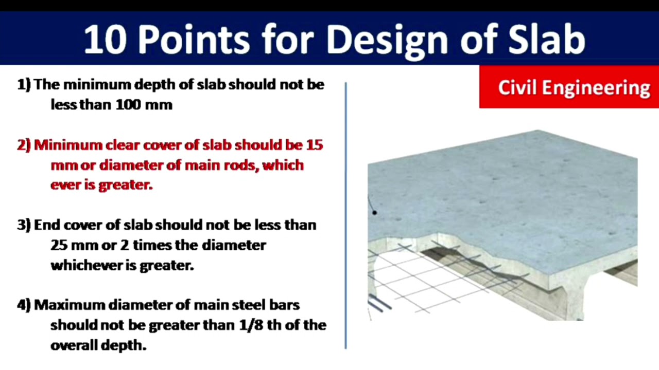 Video thumbnail for 10 Points for Design of Slab | Design Consideration of slab - Civil Engineering