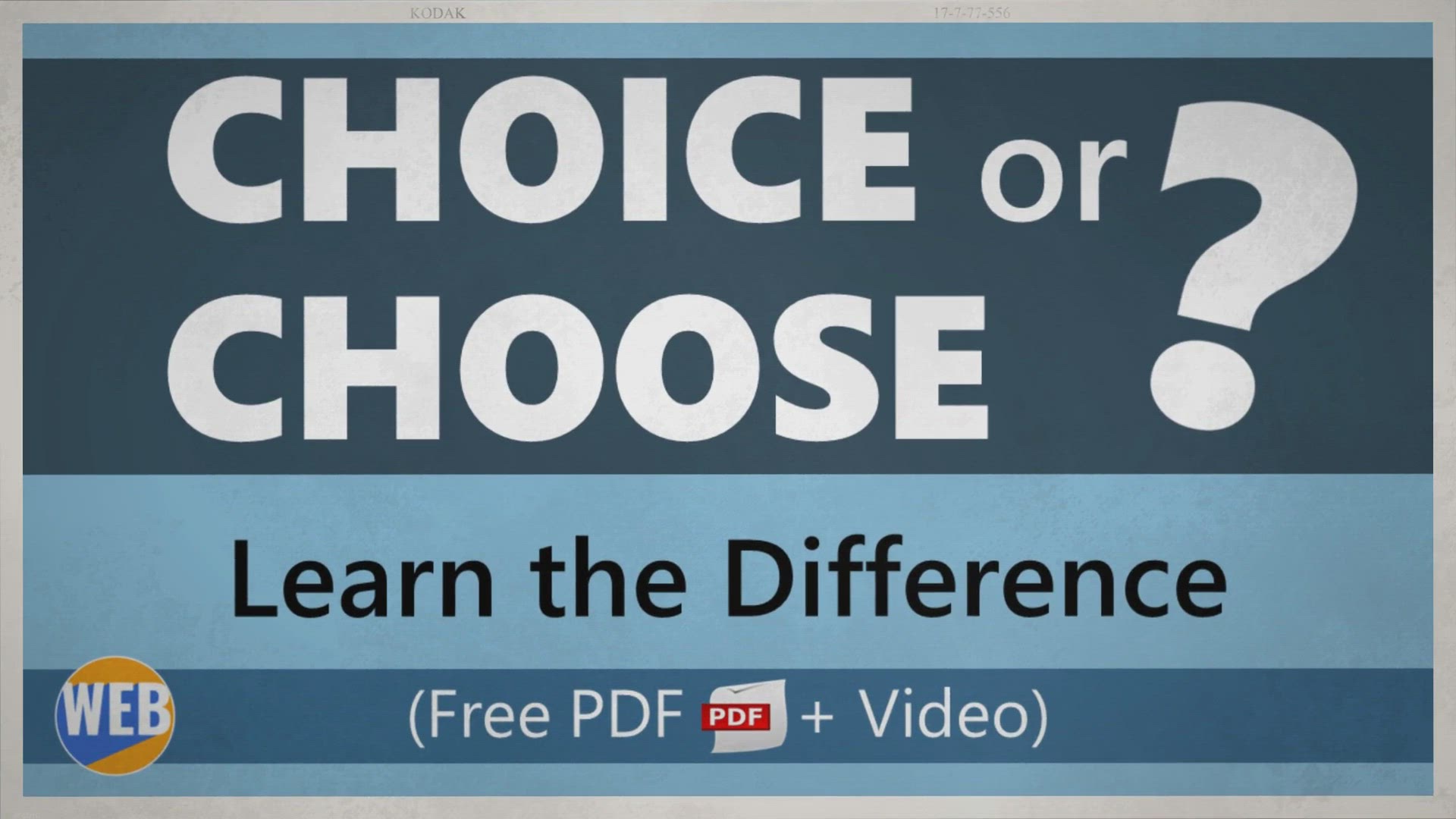 'Video thumbnail for Choice or Choose? Learn the Difference'