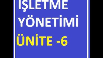 'Video thumbnail for İşletme Yönetimi Ünite 6 Soruları'