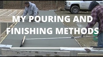 'Video thumbnail for Pouring And Finishing A Concrete Patio With A 1.5" Overhang'