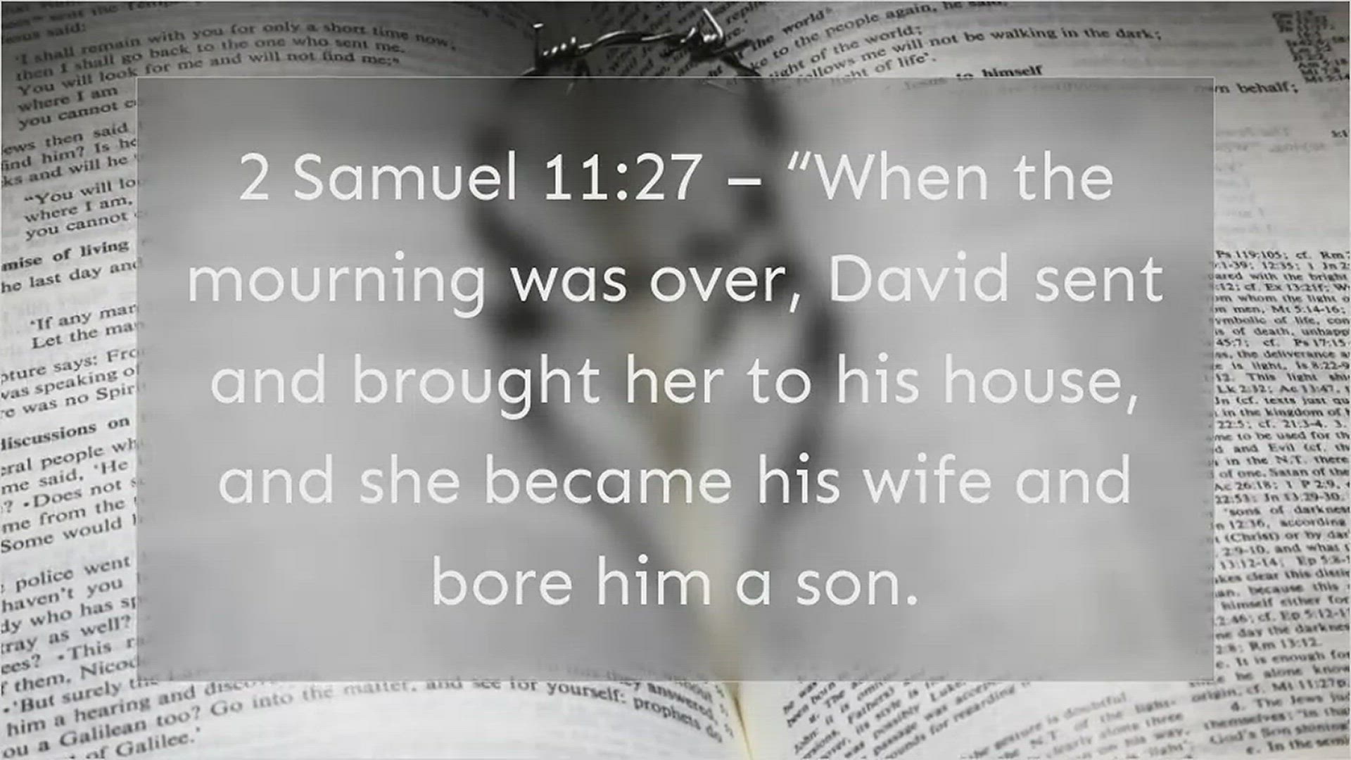 Video thumbnail for Bible Verses about Bathsheba