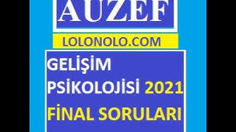 'Video thumbnail for Gelişim Psikolojisi 2021 Final Deneme Sınavı'