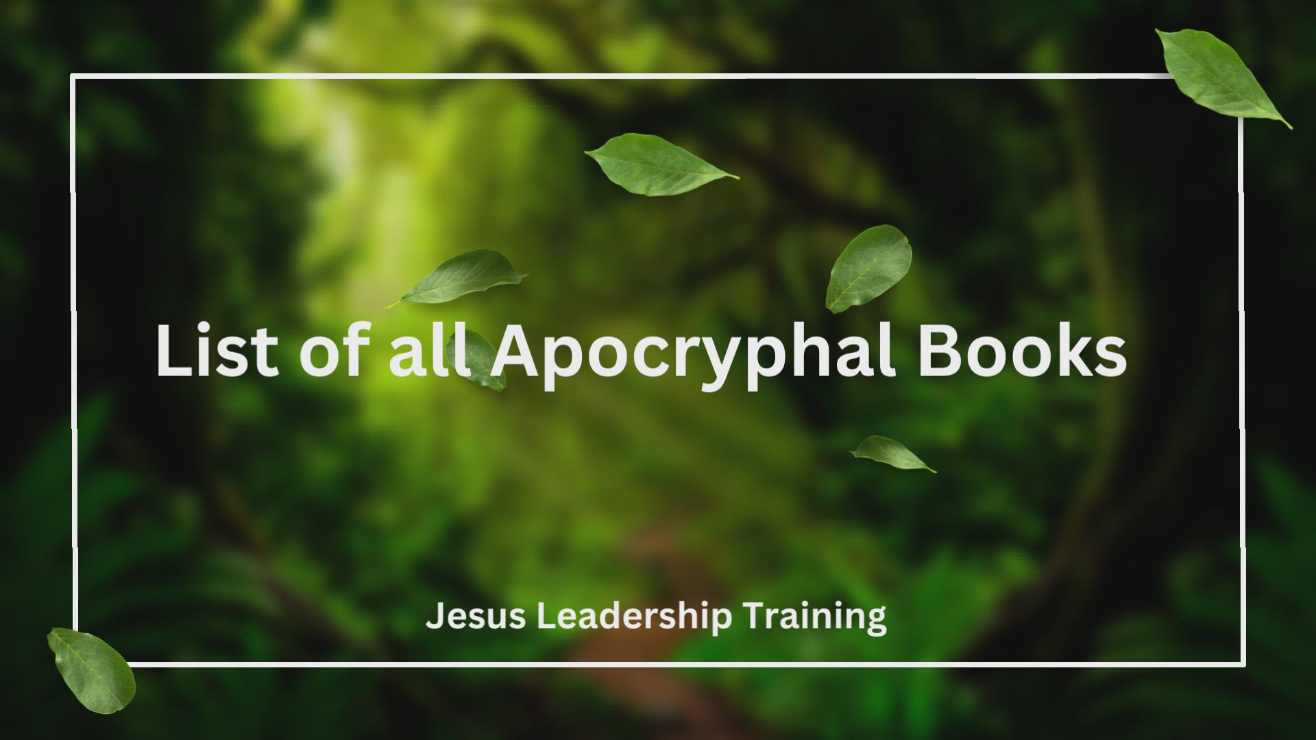 'Video thumbnail for List of all apocryphal books'
