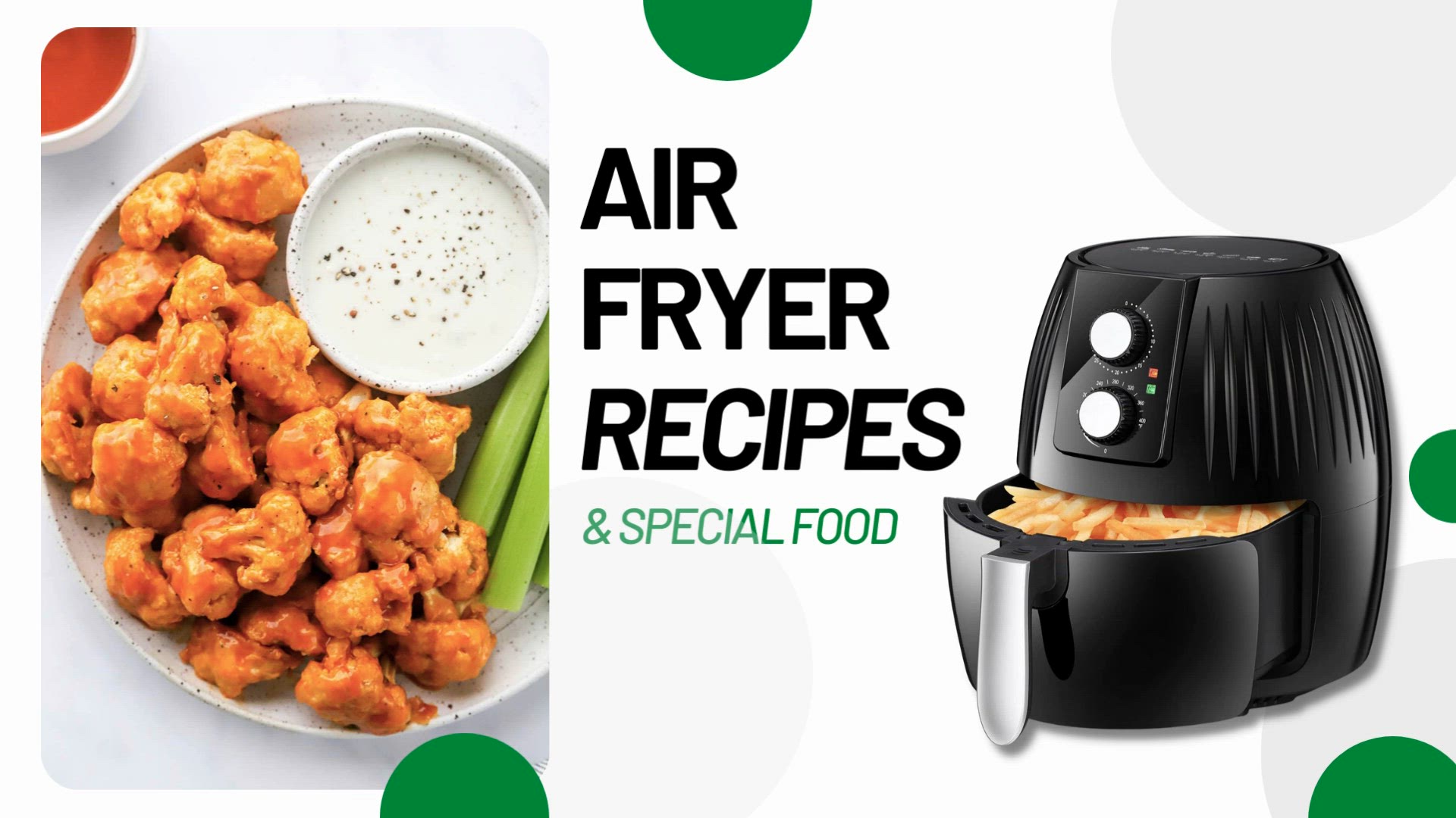'Video thumbnail for Air Fryer Recipe - Buffalo Cauliflower Bites'