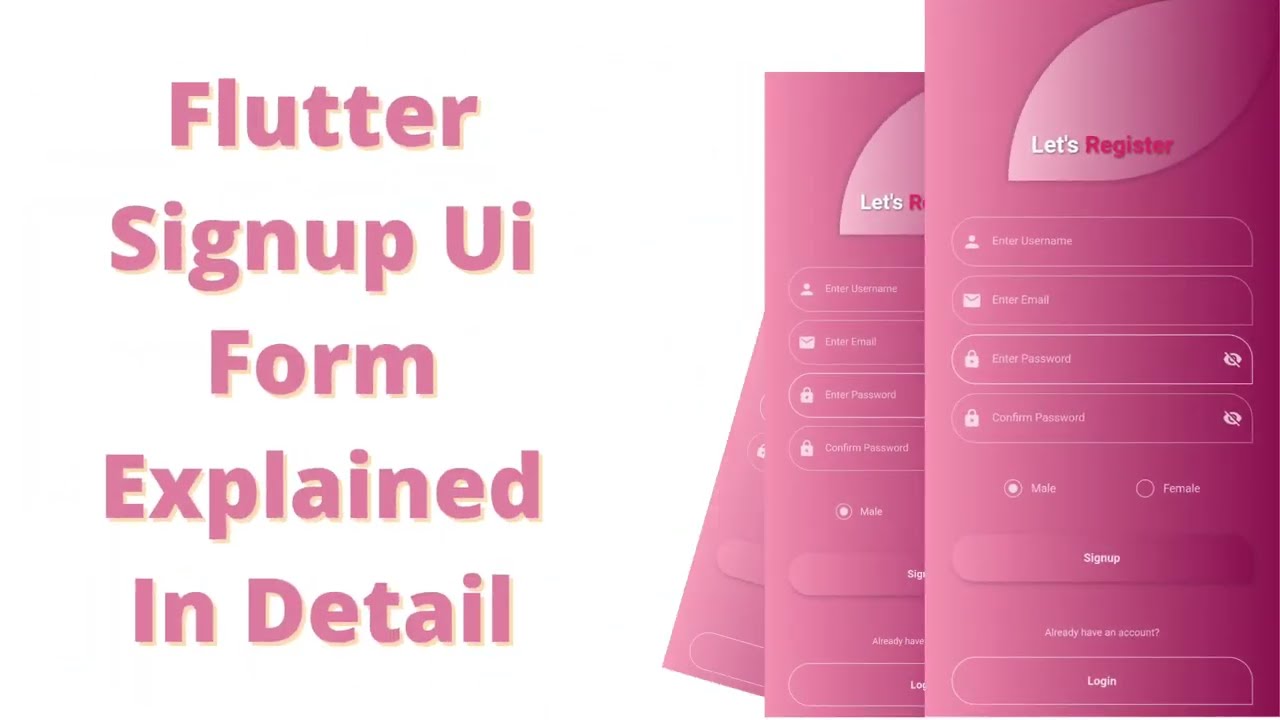 'Video thumbnail for Flutter Signup Form UI Design - Flutter Form Design - Flutter Tutorial'