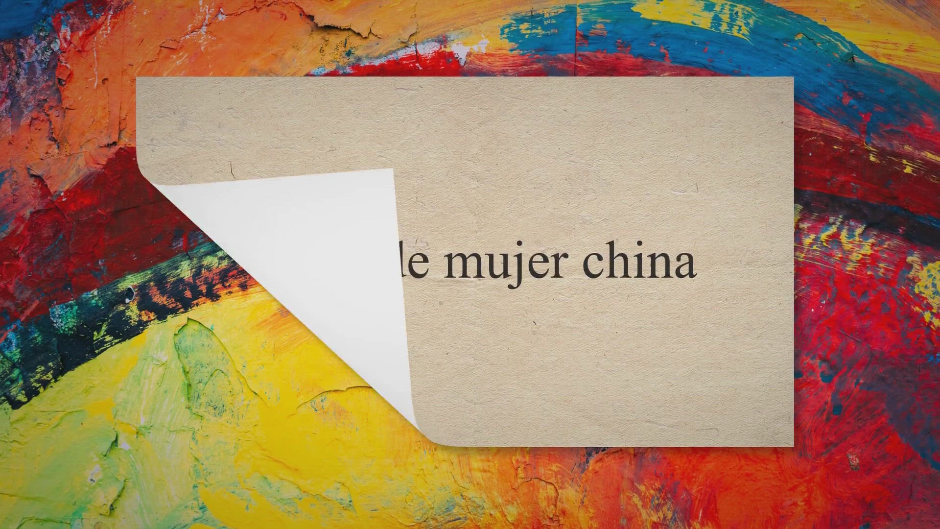 Video thumbnail for Sueño de mujer china