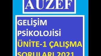 'Video thumbnail for Gelişim Psikolojisi Ünite-1 Çalışma Soruları 2021'