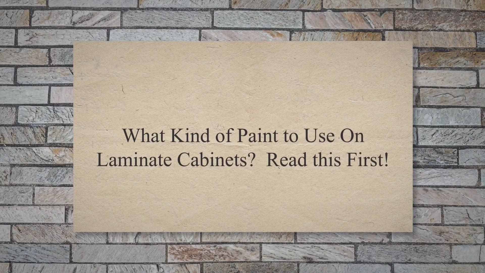 'Video thumbnail for What Kind of Paint to Use on Laminate Cabinets? '