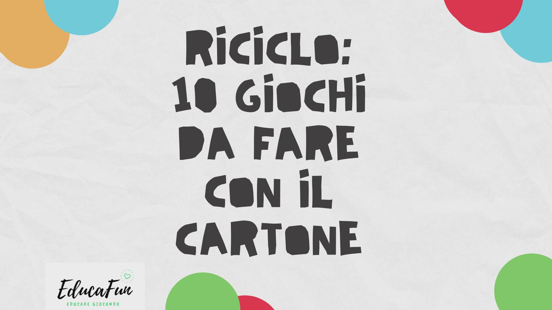 Video thumbnail for Tutorial: 10 giochi per bambini con il cartone