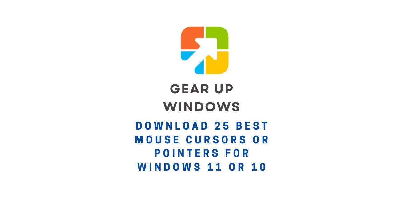 'Video thumbnail for Download 25 Best Mouse Cursors or Pointers for Windows 11 or 10'